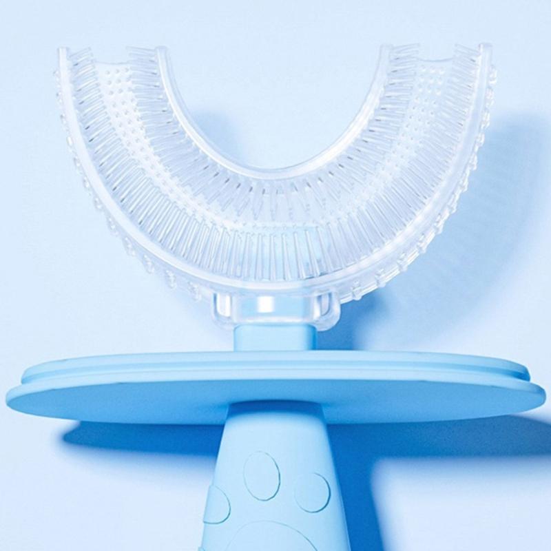 Kids Toothbrush Silicone Round Type Brush For Toddlers 2-6 Years Gentle gums Care Fun Cartoon Figures Simple Rinse Bathroom Essential