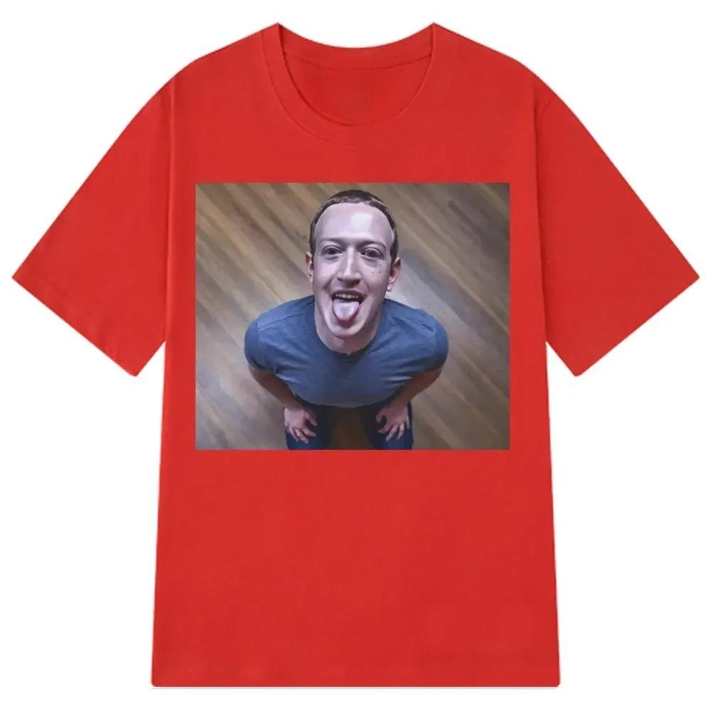Funny Brain Rotting Expression Tshirt Mark Zuckerberg Good Joke Tshirt for Women Shortsleeve Tshirt