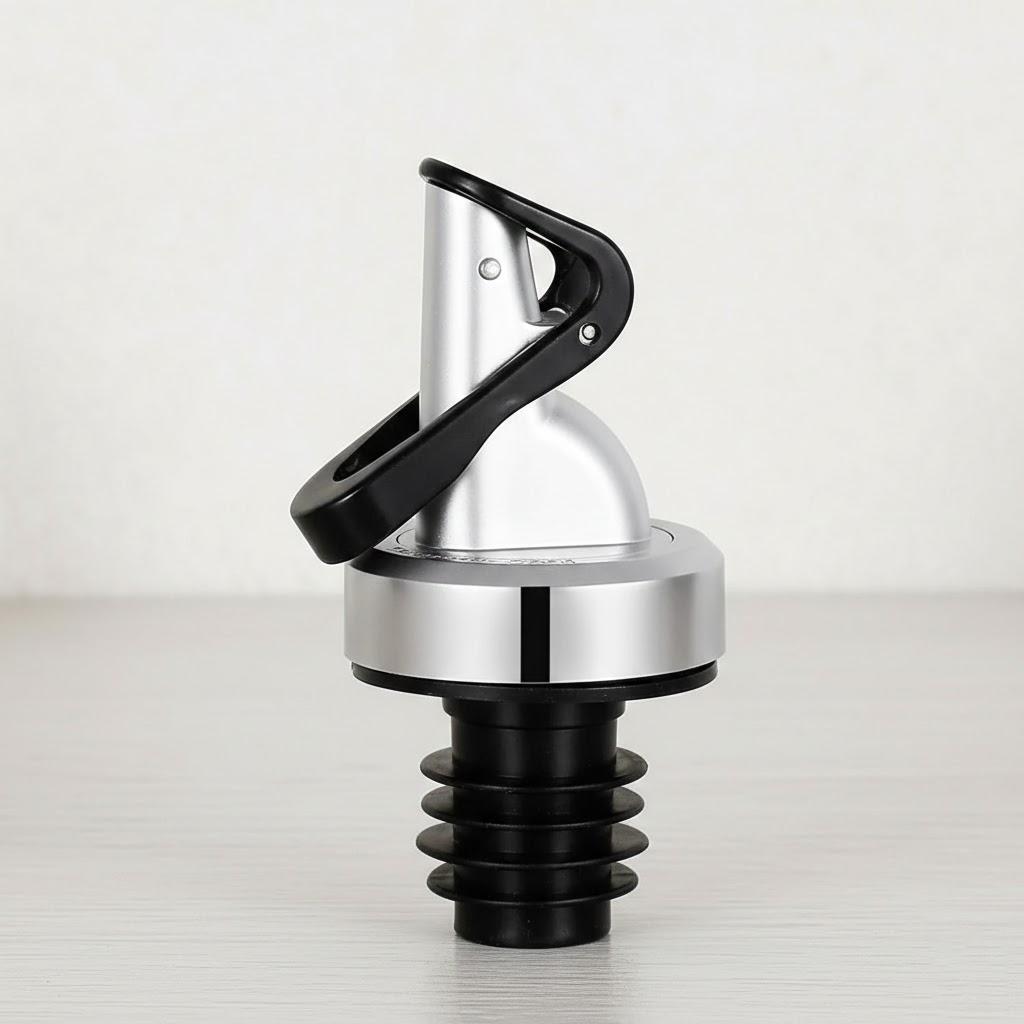 

Flip Top Olive Oil Bottle Sprayer Dispenser Liquor Wine Pourer Kitchen Bar Tool Essentials for Cooking серебряный