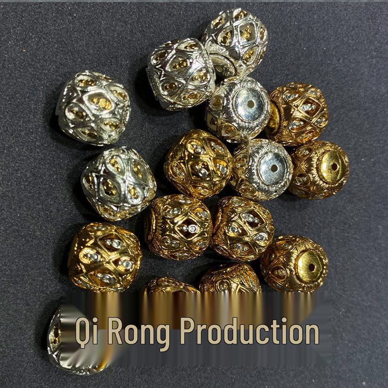 Mandala Ten Thousand Buddhas Rotatable Beads Bracelet with Handmade Braided Rope