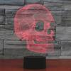 Scary Skull Night Light 3D Illusion Lamp, 7 Colors Changing USB Touch Switch Table Lights, Bedroom Halloween Decoration Lamps