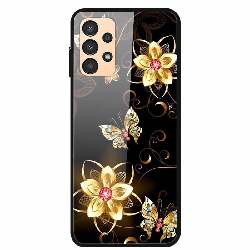 Funda para Samsung A53 5G 2022 Mármol Vidrio Templado Tapa Dura para Fundas de Teléfono Samsung Galaxy A33 A73 5G Protección Fundas