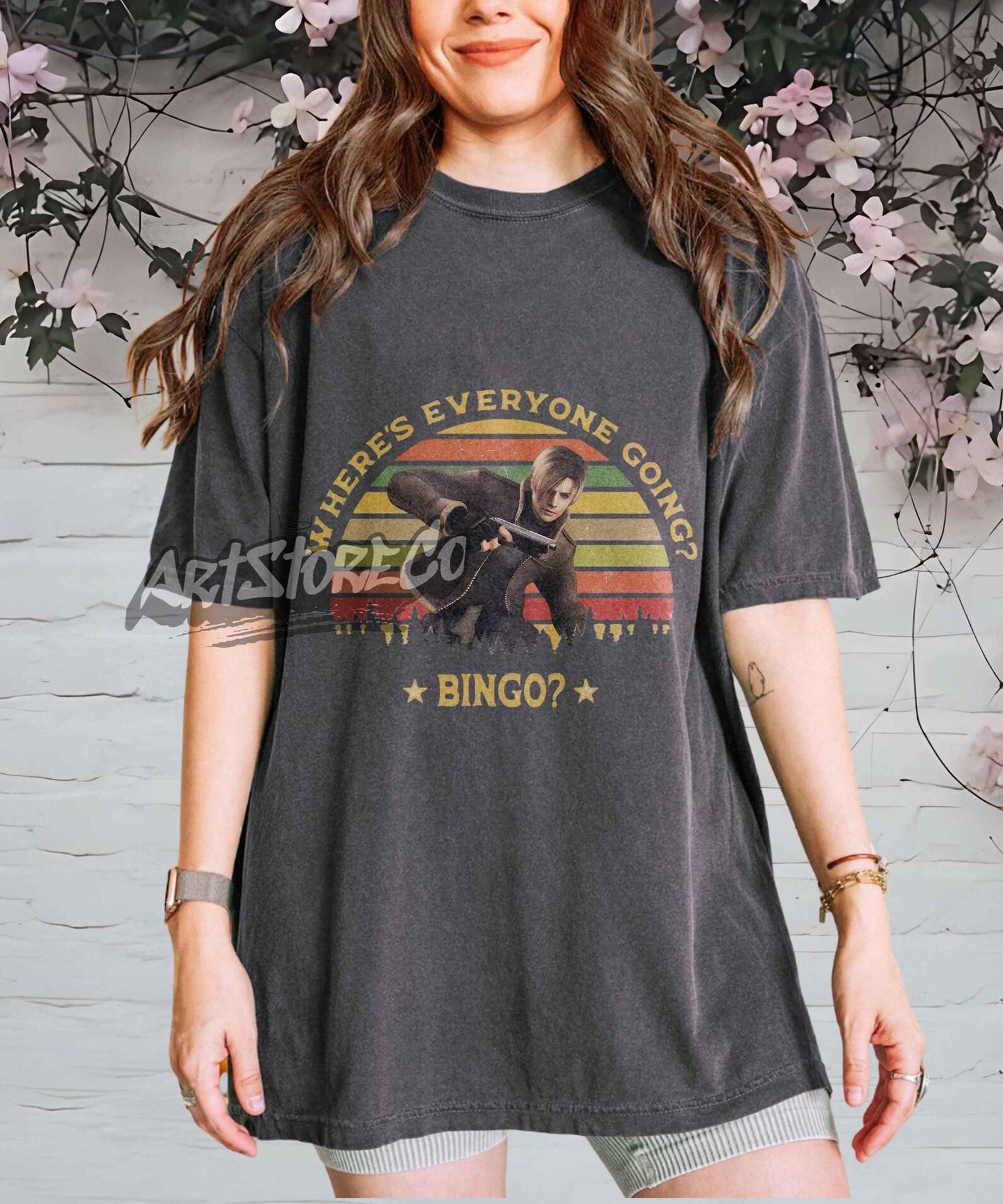 Retro Gaming T-Shirt, Where s Everyone Going? Bingo? Graphic Tee 4XL