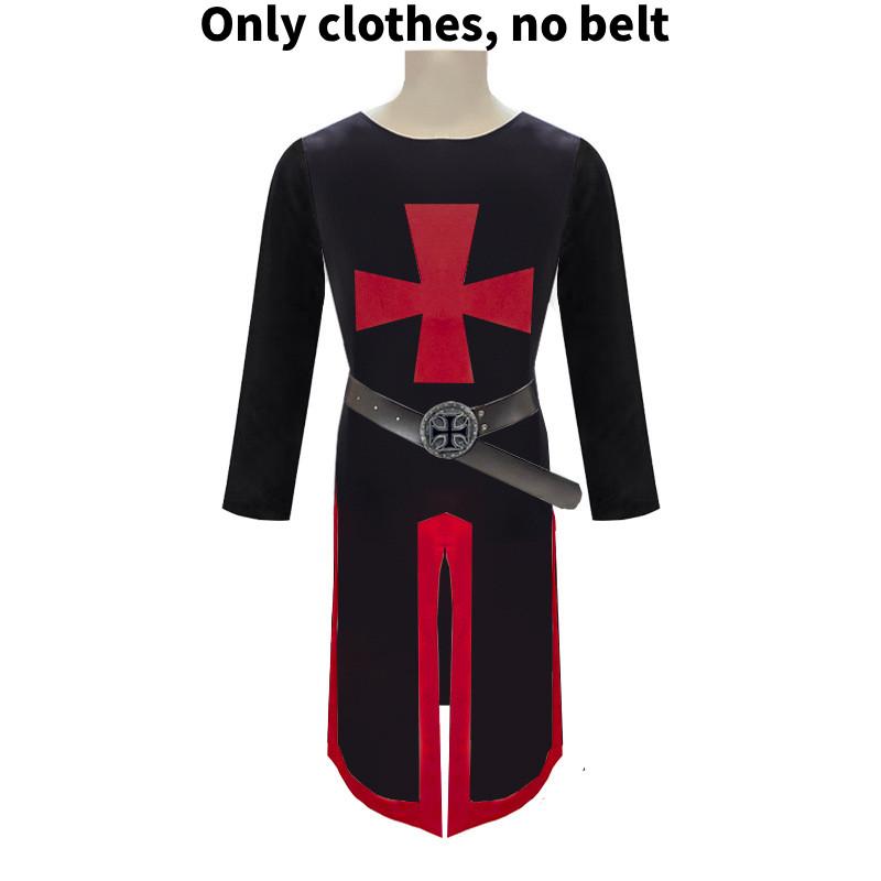 Halloween Knights Templar Outfit With Polyester Fabric And Split Design For Stage Shows