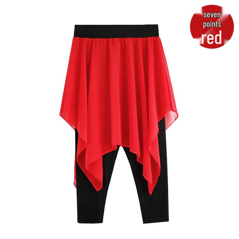 Women’s Irregular Chiffon Skirt Pants for Dance and Yoga