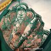 Green Embroidered Lace Fun Bra Pure Lust Perspective Mesh Gathering Bra Thong Set