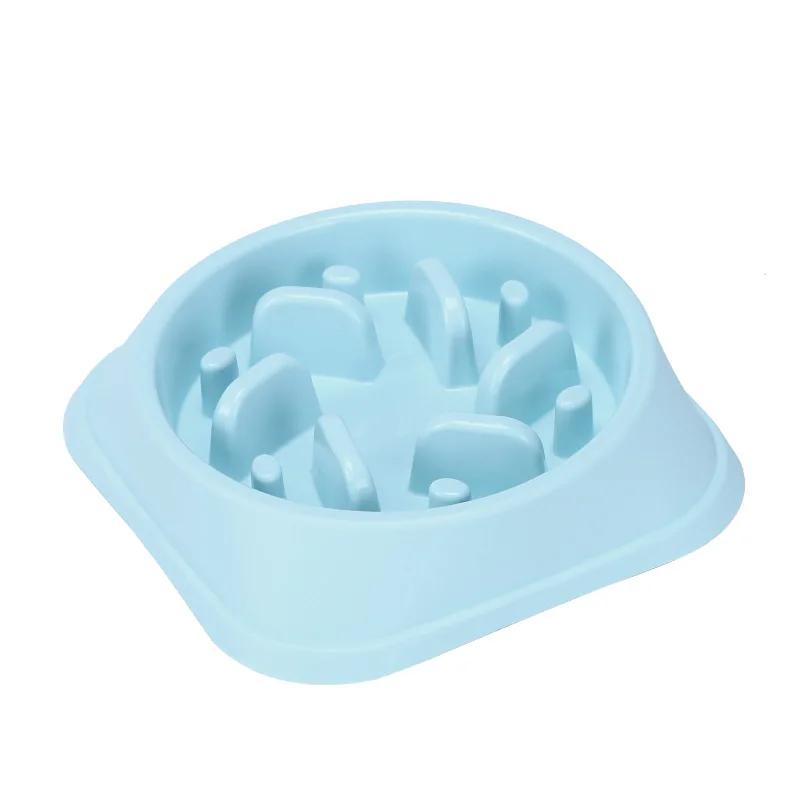

Pet Slow Feeder Bowl - Anti-Choking Anti-Bloating Plastic Food Dish for Puppies & Kittens