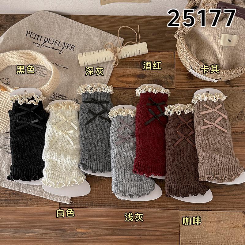 Boots Still Cotton Socks Cover Lace Lolita Stack Socks Girl Bow Sweet Thickened Girl Leg Cover
