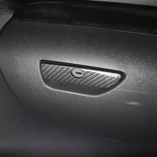 Co-Pilot Storage Box Handle Frame Trim For Ford Explorer 13-19 ABS Carbon Fiber