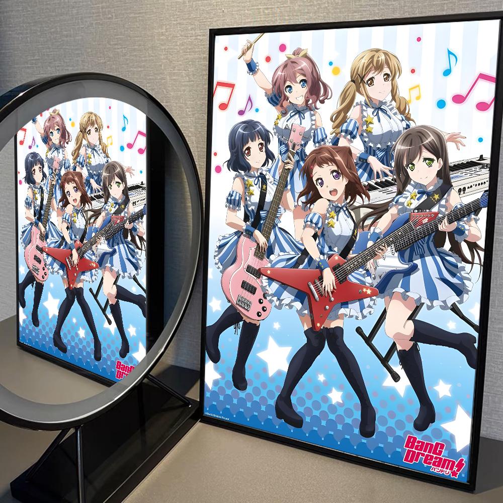 BanG Dream It's My GO Poster Anime Poster Klebrig HD Qualität Wandkunst Retro Poster für Zuhause Kawaii Zimmerdekoration