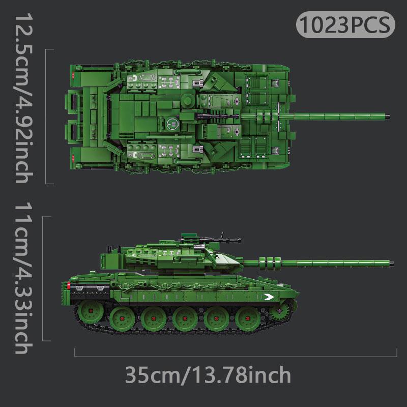 Klocki konstrukcyjne czołg ciężki styl tygrysi, model zabawka do składania puzzle pojazd opancerzony czołg T-34, rękodzieło DIY dla dzieci prezent dla chłopca