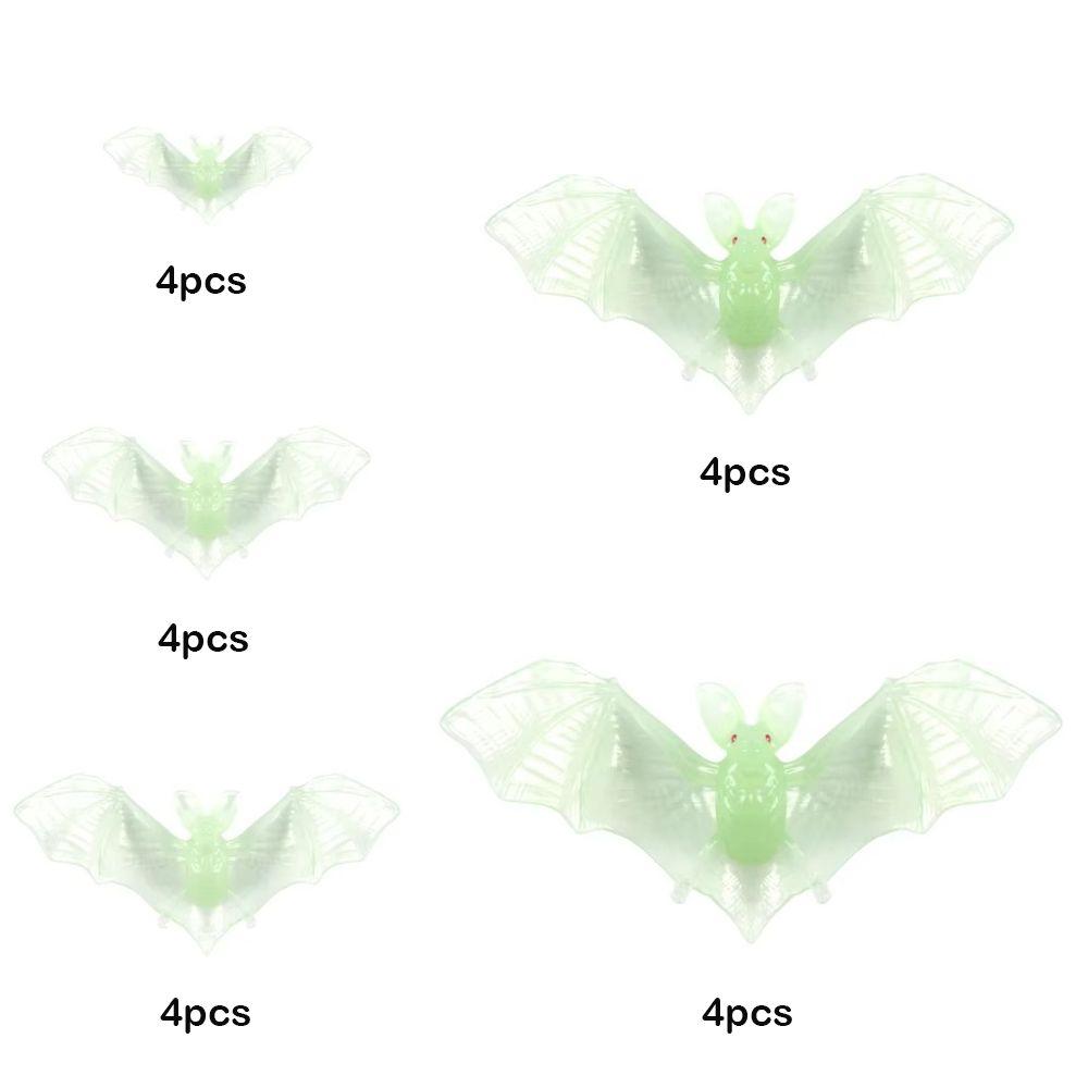 

20Pcs Black/Luminous Bats Hanging Ornaments 3D Haunted House Horror Trick Props Luminous