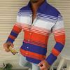Men's Printed Long Sleeve Shirts Casual Loose Printed Long Sleeve Shirts