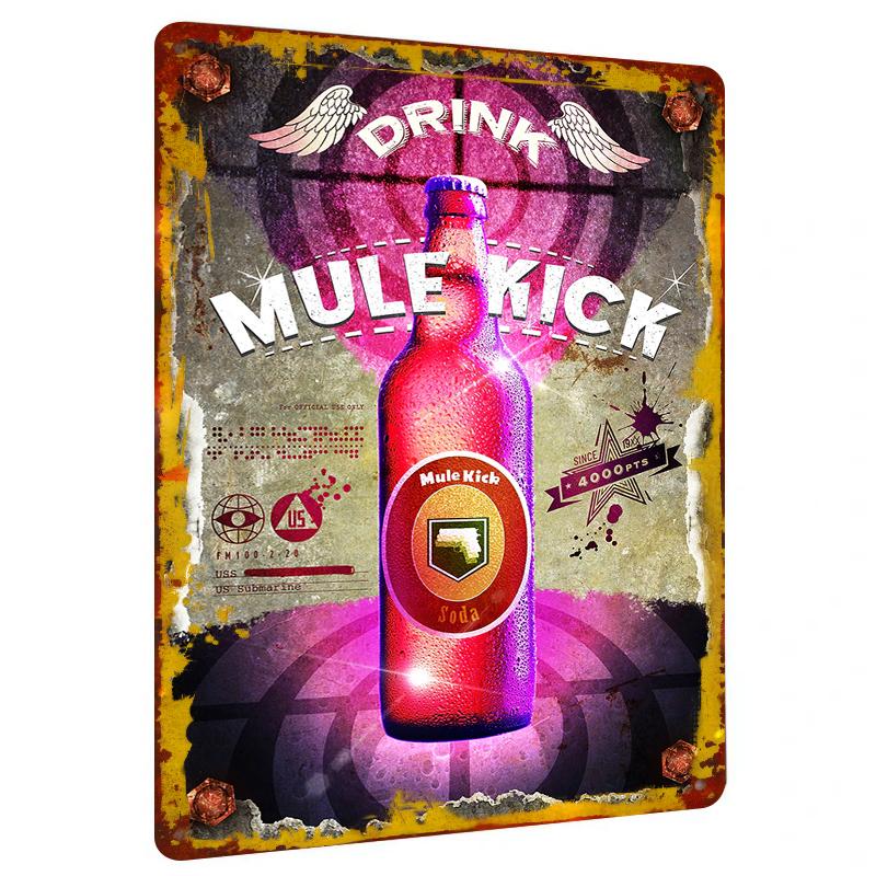 

Mule Kick Soda Vintage Metal Sign Retro Gaming Decor for Pub Bar Man Cave Wall Art Collectible Gift 20x30cm（7.8x11.8inch）