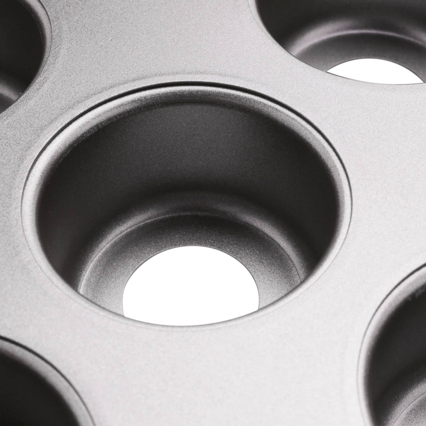 Good-12 Cavity Mini Cheesecake Pan With 12 Pieces Removable Bottom серый