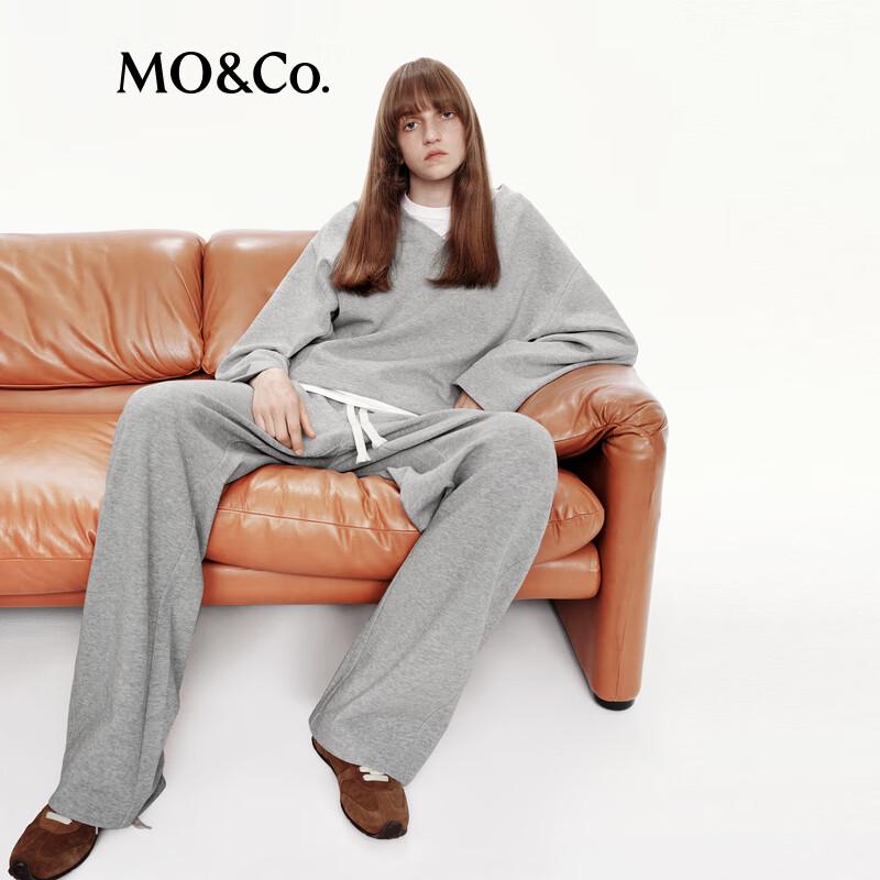MO&Co. Women's Lightweight Air-Layer High-Waist Sweatpants