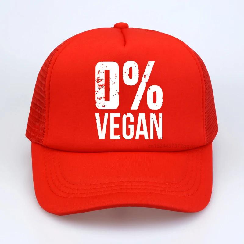 Zero Percent Vegan Funny BBQ Carnivore Meat Eater funny Printing Baseball Cap Summer Outdoor Golf Dad Hat Mesh Unisex hats gorras Adjustable
