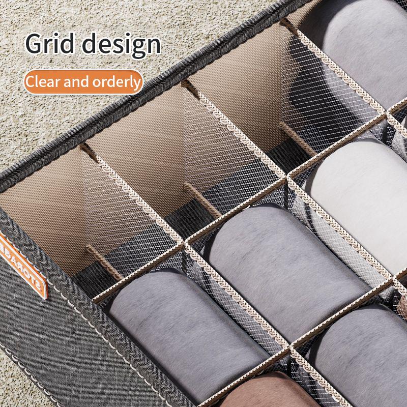 Stackable Storage Box Drawer Organizer Cabinet Underwear Socks Bra Storage Grids Boxes Division Closet Clothing Storage Box Case