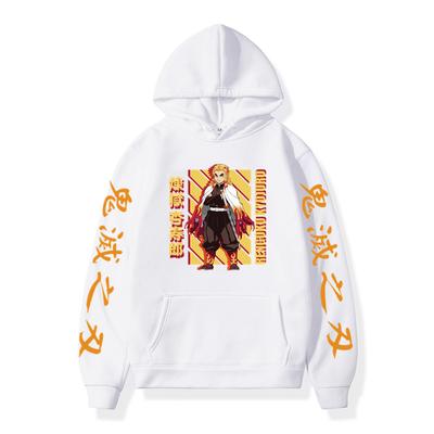 Ιαπωνική Ταινία Anime Demon Slayer Kimetsu No Yaiba Φούτερ Ανδρικά Φλις Καρτούν Rengoku Γραφικά Streetwear Φούτερ