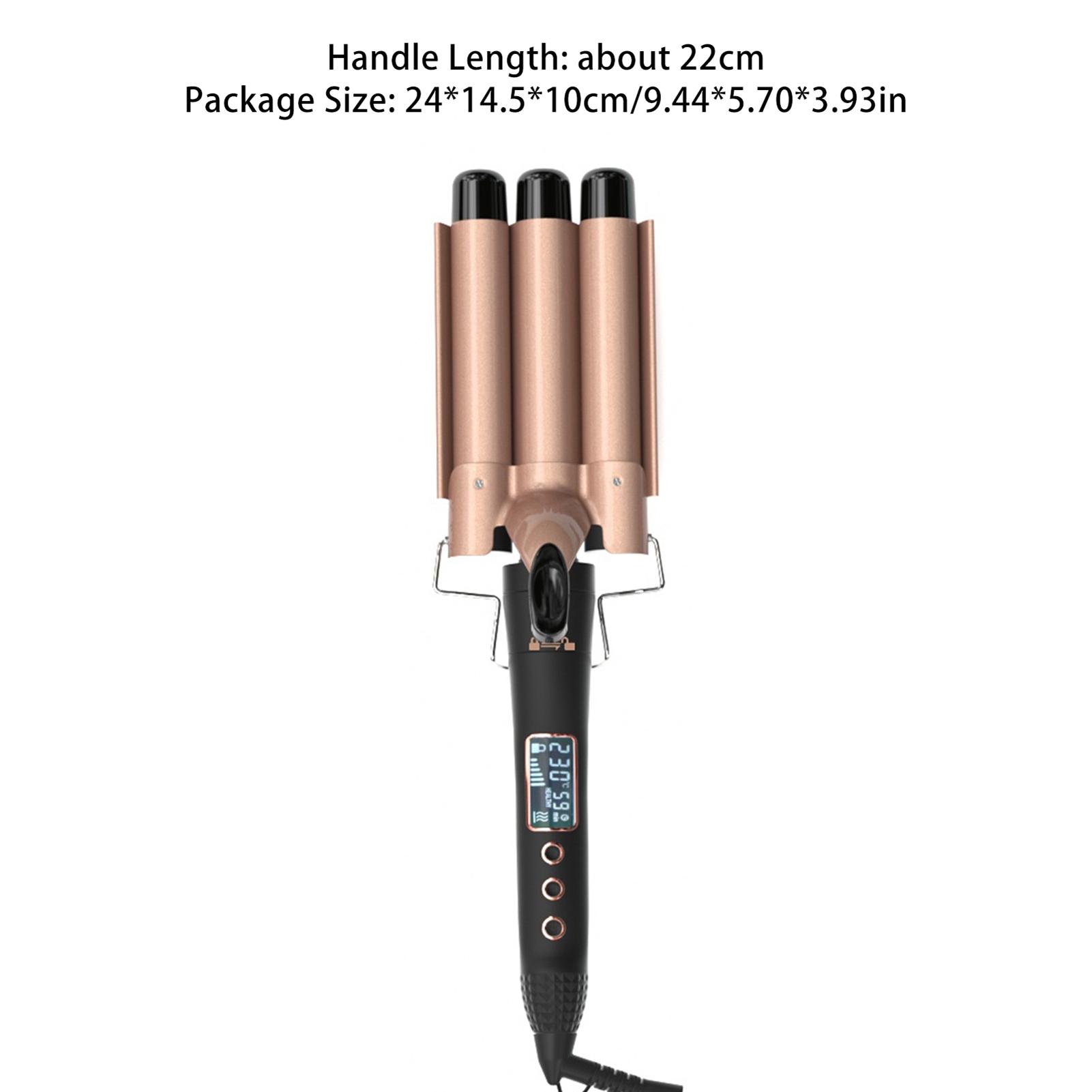 

5 IN 1 Hair Curler Set Hair Curling Iron Wand Hair Straightening Brush Hair Waver Temperature Adjustable LCD Temp UK Plug золотий