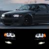 4pcs/set Headlight Lamp 131mm 146mm CCFL LED Car Angel Eyes Lamp Kit Fit For BMW 3 Series E46 93-03 Tuning Daytime Light