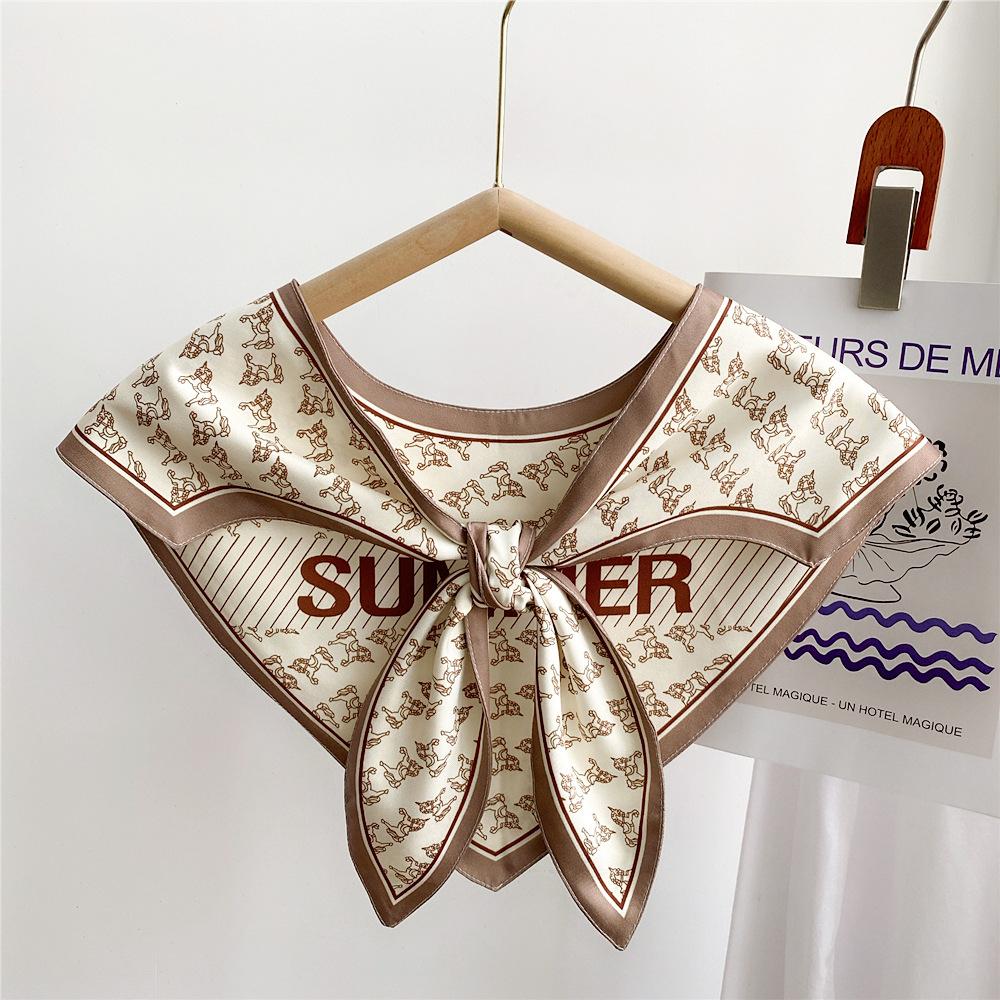 Sunscreen Women Shawl Scarf Decoration Fake Detachable Collar Protect Neck Shoulder Girl Dress Accessories
