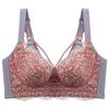 Leopard Lace Bra for Women Sexy Gather and Adjustment Bra Push Up Bra Wide Back Strap Invisible Bra Fancy Underwear