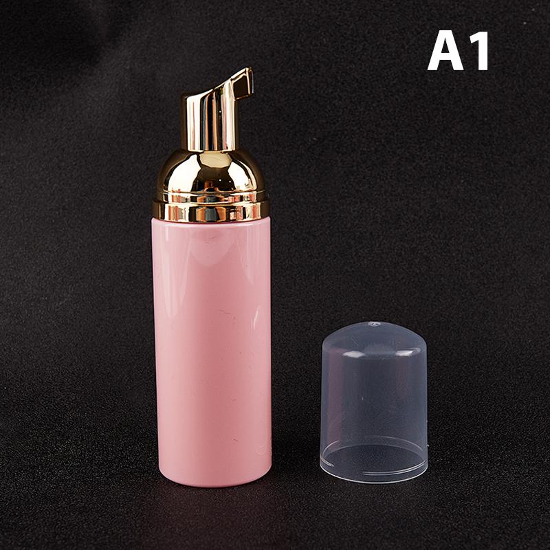 1Pc 60ml Pink Plastic Foamer Pump Bottle Empty Face Lashes Cleanser Cosmetic Bottle Soap Dispenser Foam Bottle Wholesale
