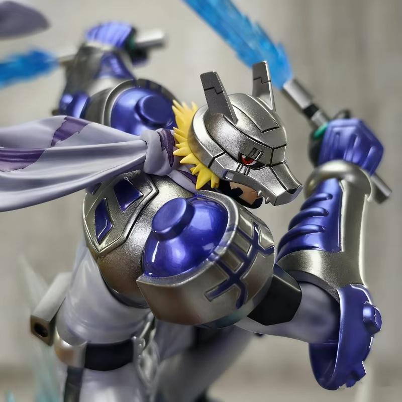 26cm Anime Digimon Agunimon Wolfmon Agnimon Action Figures PVC Statue Collectable Model Toy Computer Case Decor Boy Gift
