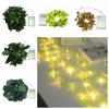 Battery Powered Imitation Leaf  String Light Green Leaf Artificial Leaf Lights  Party Decoration