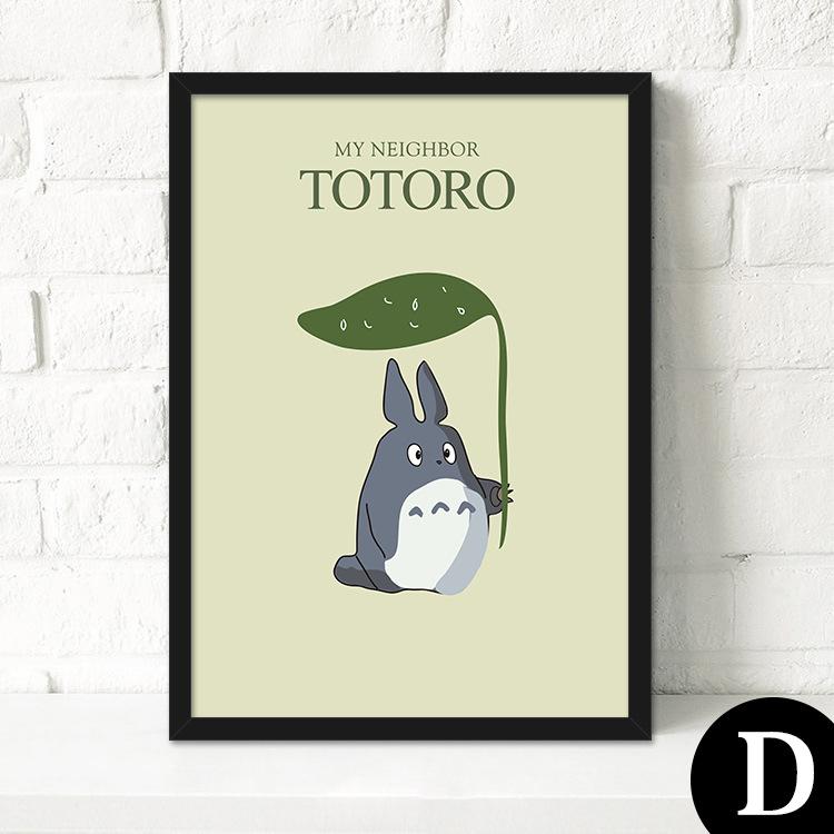 

Декоративная живопись для гостиной, современная простая картина, Тоторо, мультяшные настенные картины, маленький свежий детский дом 30x40cm No Frame