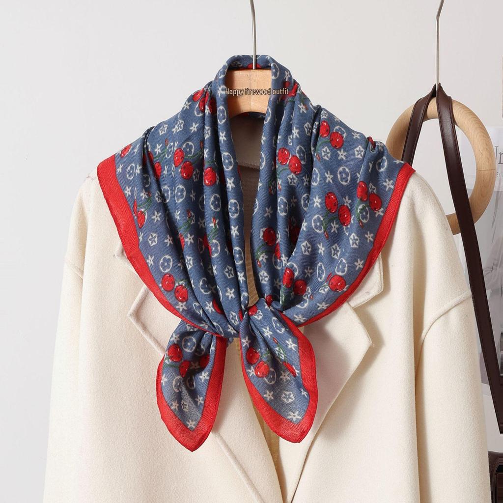 Paisley Patchwork Cotton & Linen Square Scarf for Women - Silk Neck Tie for Shirts, Suits & Waist - Spring/Summer Fashion Accessory