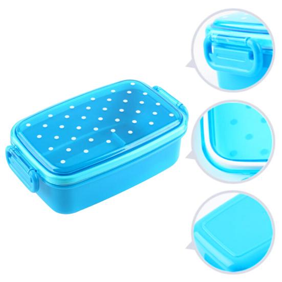 480ml Single Layer Portable Dot Picnic Lunch Box Food Storage Container Case