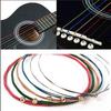 6 Pcs/set Cordes de Guitare Colorées Arc-en-ciel Pour Guitare Acoustique Folk Guitare Classique Multi Couleur