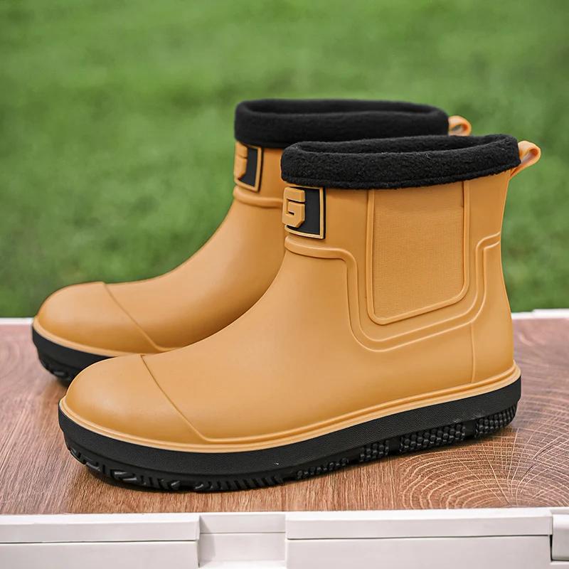 

Модные модные сапоги для пары шеф-повара, новые мужские ботинки для пешего туризма, рыбалки, воды, отдыха на природе, нескользящие зимние ботинки из хлопка с водонепроницаемым покрытием 44 коричневый