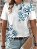 Summer Fashion Floral 3D Print T-shirts Women Streetwear Harajuku Casual Y2k Short Sleeve T Shirt O-neck Tees Tops Clothing