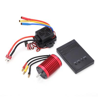 Waterproof Combo F540 3300KV Brushless Motor 60A ESC with Program Card for 1/10 RC Car