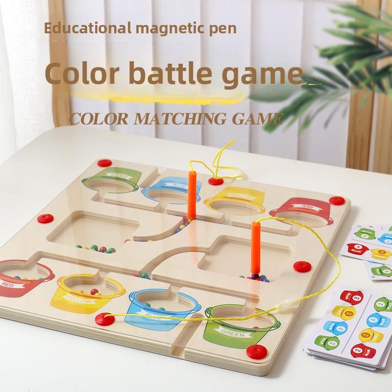 Color Sorting Wooden Classification Puzzle Kids Educational Parent Child Play