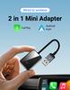 2in1 Wireless CarPlay&Android Auto Adapter Easy Installation Plug&Play Fits 99% of Cars Carplay Wireless Adapter Vehicle Upgrade