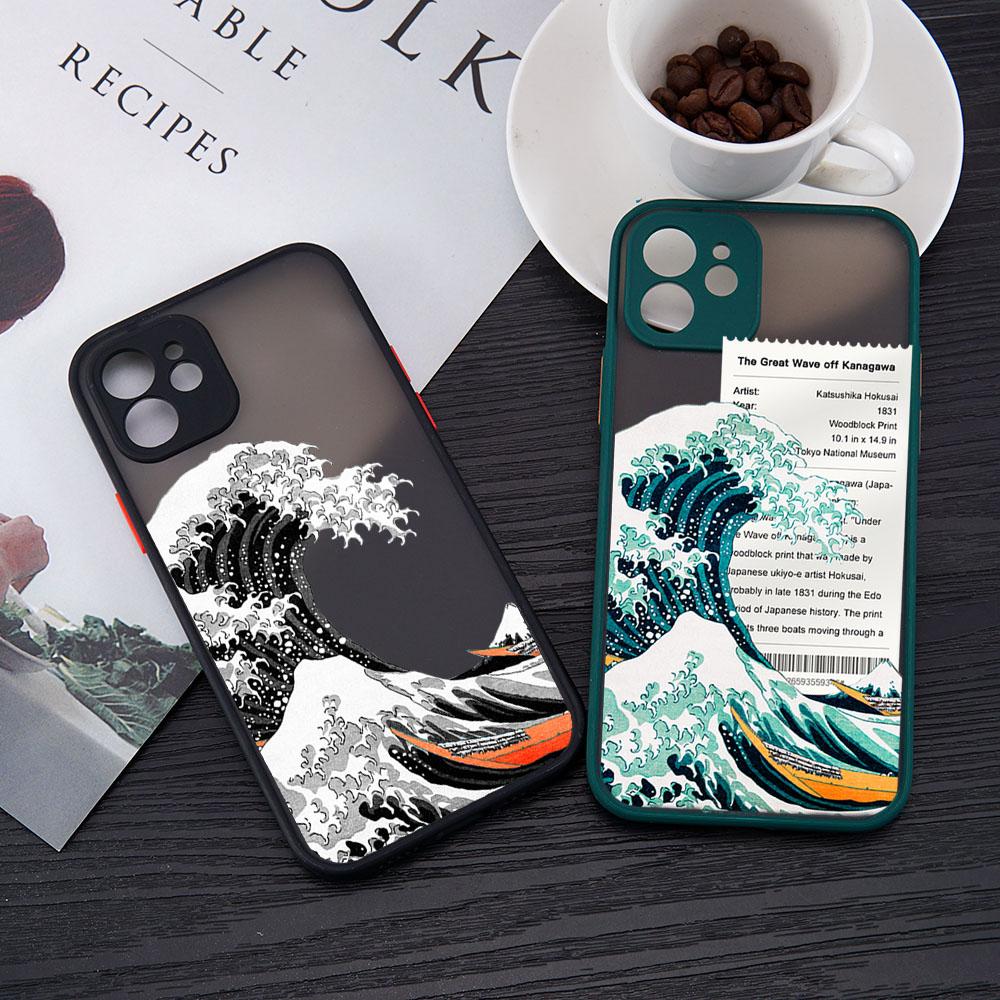 Fashion Japan The Great Wave Off Kanagawa Phone Case For iPhone 15 14 13 12 11 Pro Max Mini XS X XR 7 8 Plus Cover Art Fundas