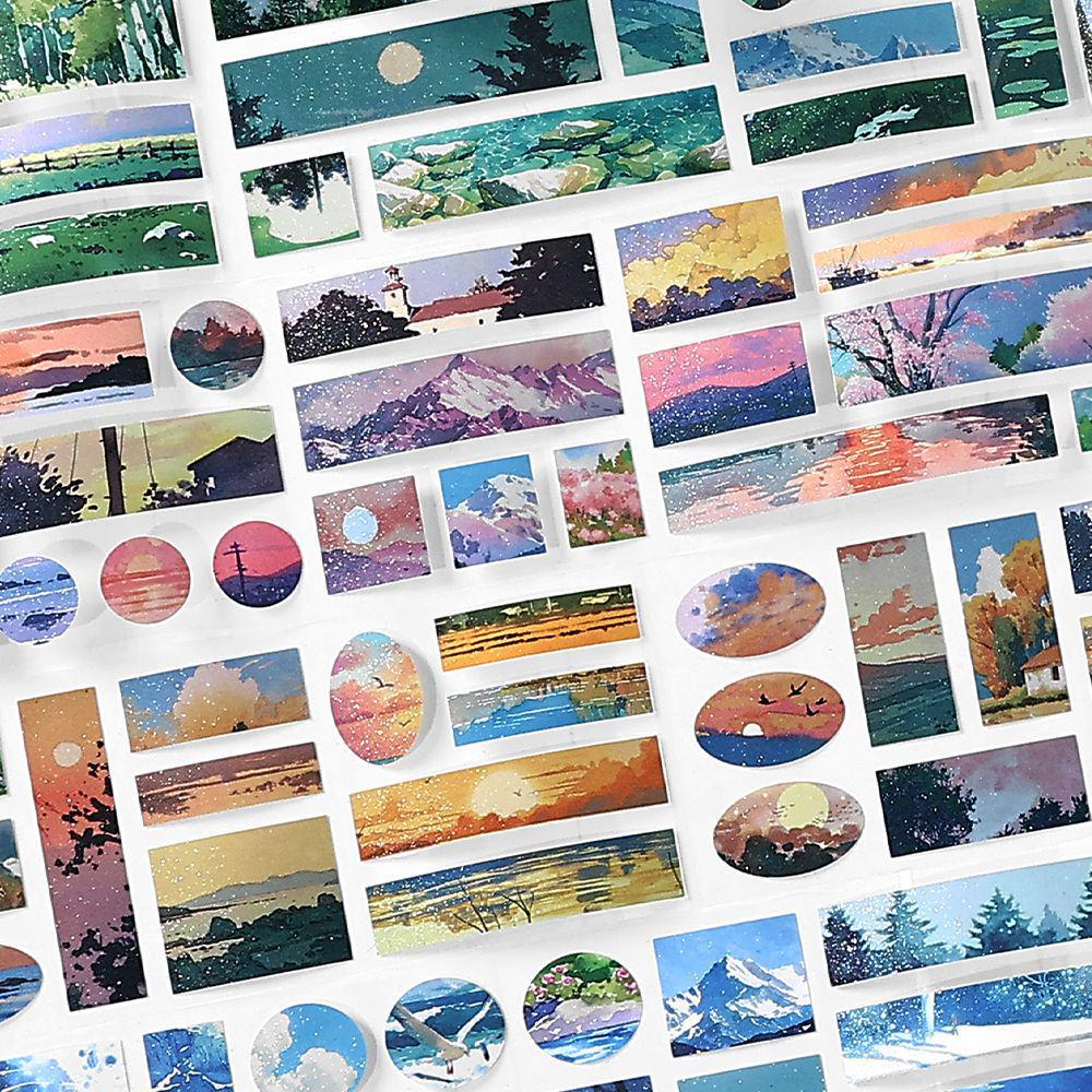 Infeel.Me Glitter Die-cut Adhesive Tape - Shan Hai Xiang Feng Series: Artistic Landscape for Children's Collage and Painting