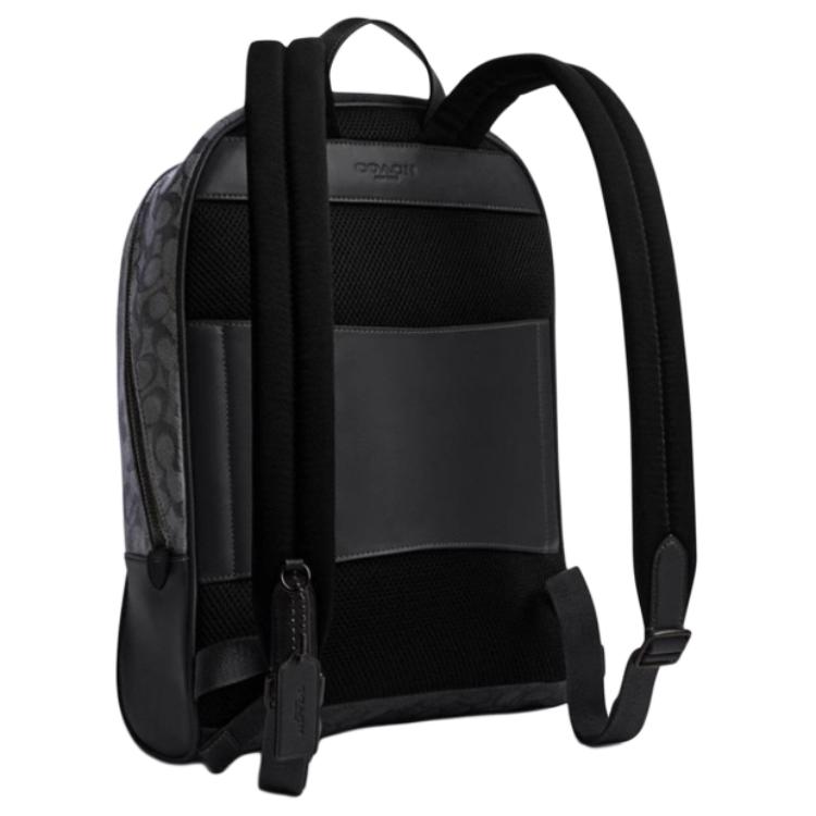 Coach Theo 27 Classic Monogram Fabric Backpack Large Men backpack Black CAK98-BLK