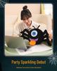 One-Eyed Spider Halloween Decorations: Black Animal Props for Pumpkin Party Scene