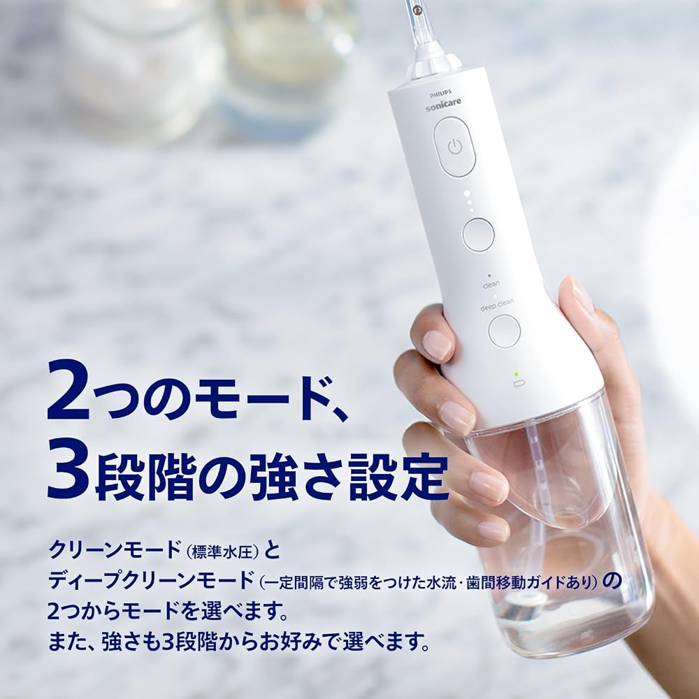 Philips Sonicare Cordless Power Flosser 3000 Water Flosser Oral Care Device HX3826/21 White
