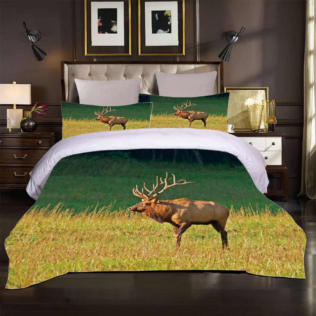3D Prairie Animals Bedding Set Duvet Cover Bed Set Quilt Cover Pillowcase Microfiber Comforter King Queen Size Boys Adult