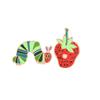 Cute Cartoon Alloy Brooch: Caterpillar & Strawberry Design
