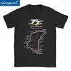 Camiseta de Corridas de Motocicleta para Homens Mulheres Isle Of Man TT Novidade Camiseta de Algodão Gola Redonda Manga Curta Camiseta Roupa de Adulto