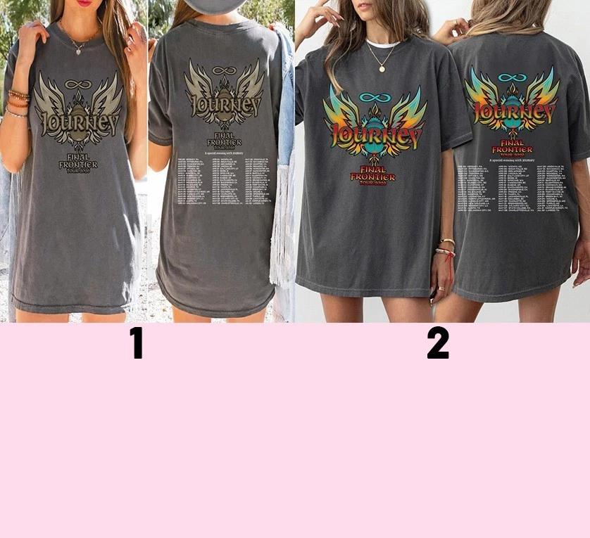 Journey Final Frontier Tour 2026 Shirt, Double Sided Journey Band Tee, Vintage XL
