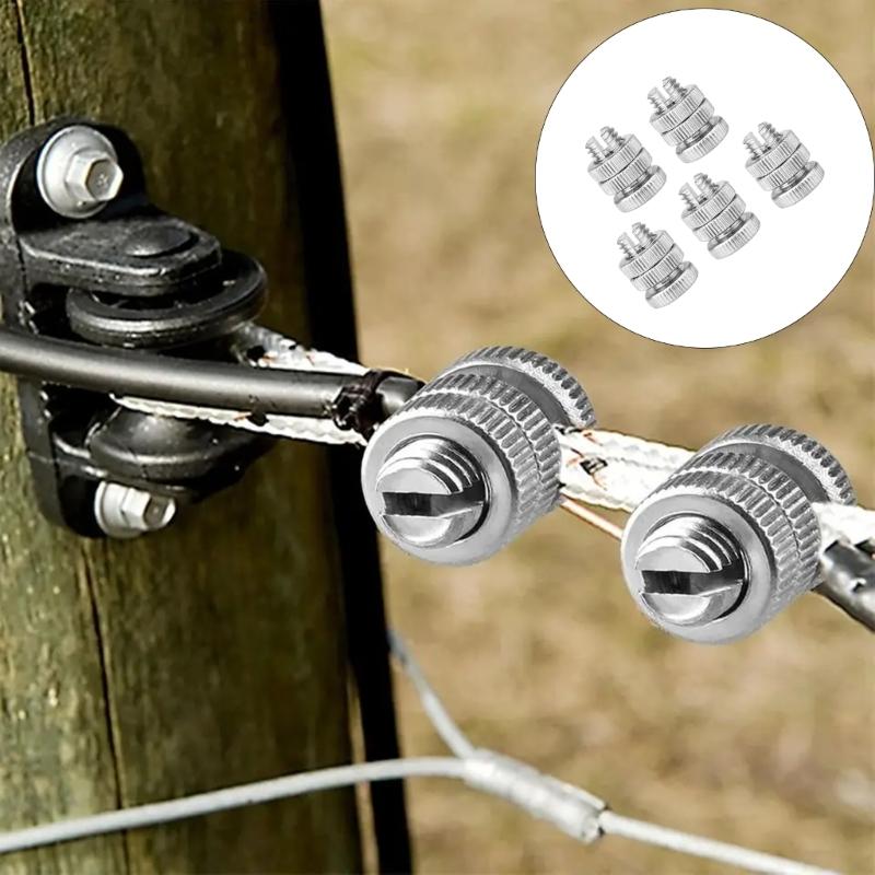 Zaun Draht Verbinder Packung mit 10 Stück Metall Schraubklemme Fitting für Elektrozaun Reparatur, Leitungsverlängerung und Gartenzaun Wartung Verwendung Arbeit