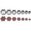 7pc/set Flower Shaped Leather Cutting Die Template- Steel Petal Hollow Hole Punching Set, DIY Leather Craftworking Tool Set